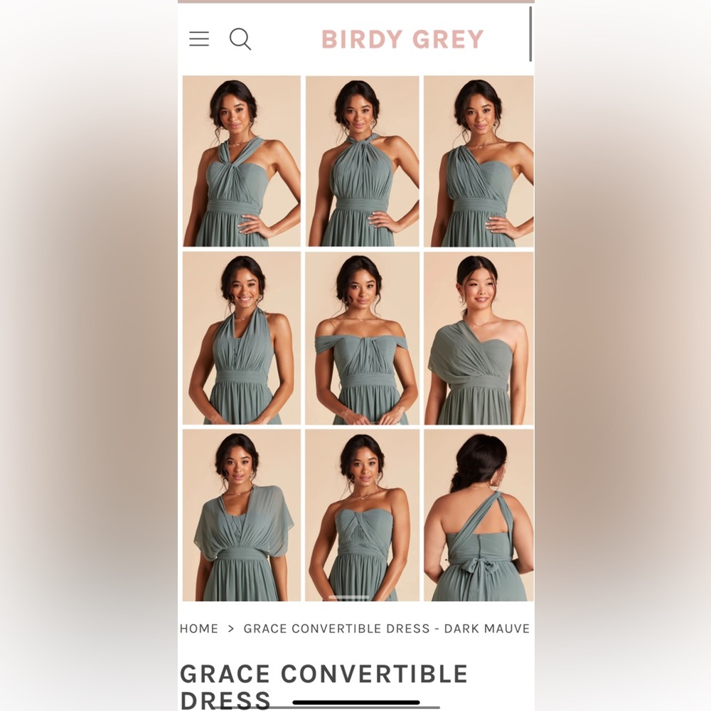 Birdy Grey Grace Convertible Dress - Dark Mauve - Picture 2 of 9